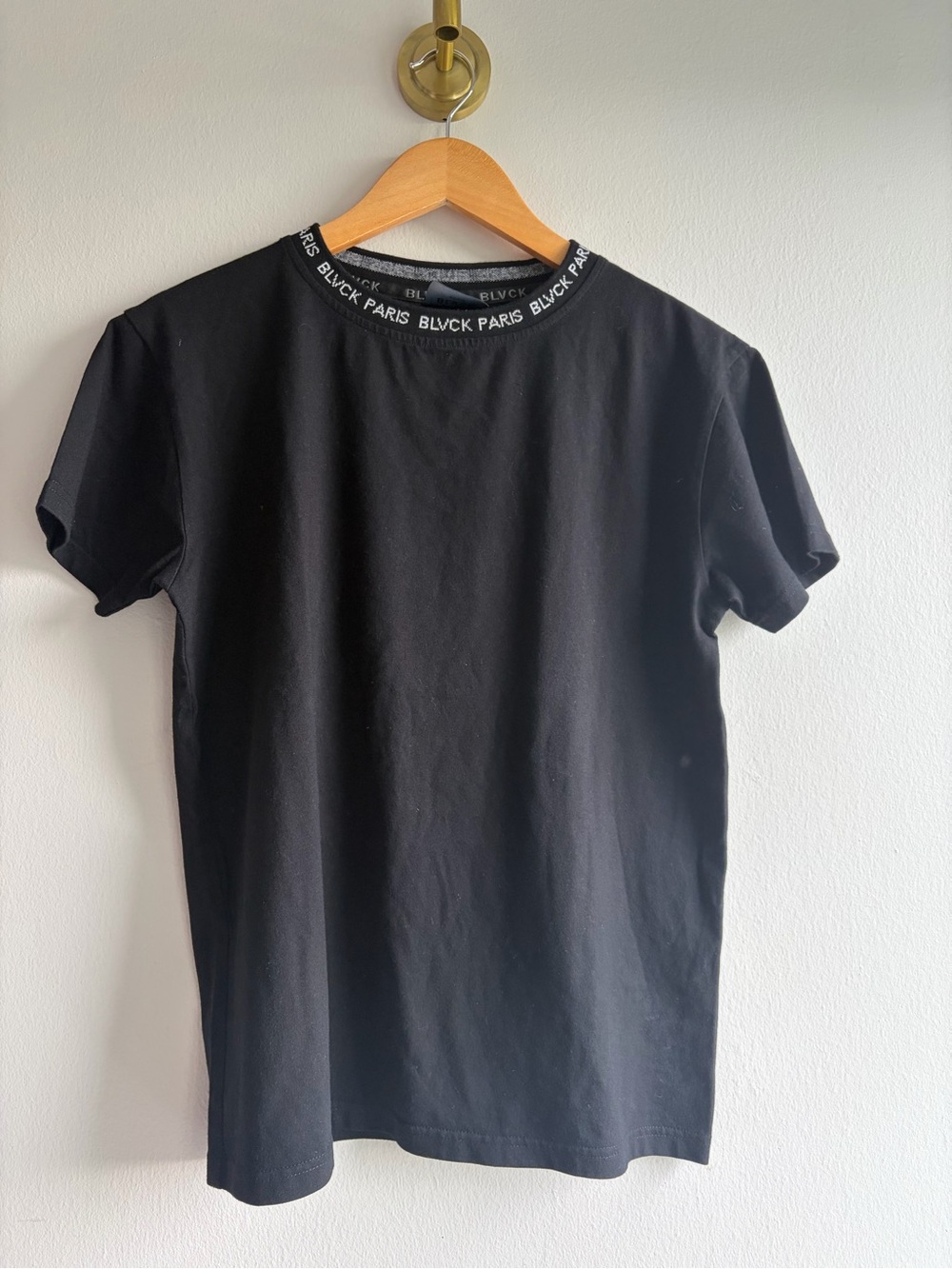 Blvck Paris Logo-Trim Crewneck T-Shirt